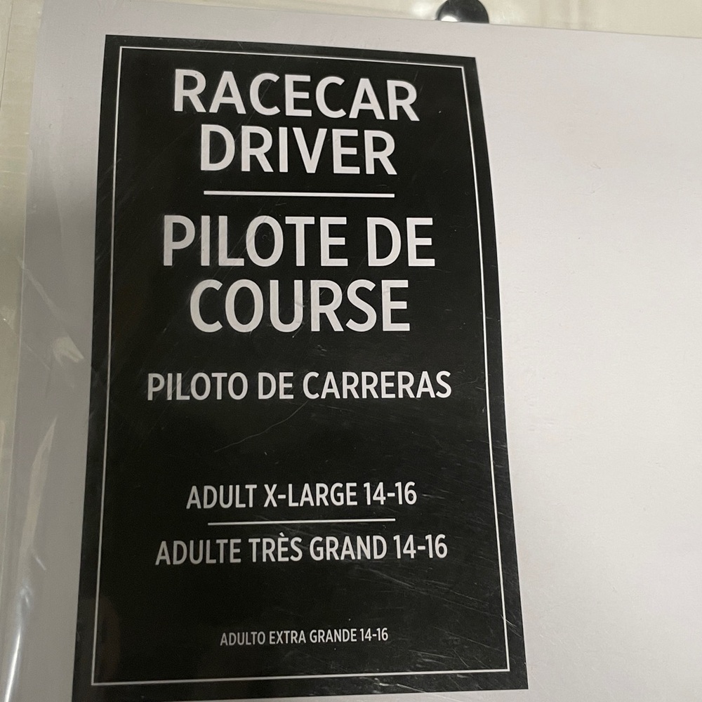 Racecar Driver Halloween Costume Jacket Leggings & Hat Amscan NEW - Picture 2 of 5